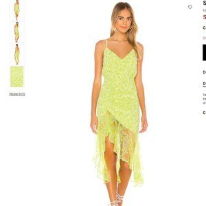 Lovers and Friends Salvatore Dress Neon Green Yellow